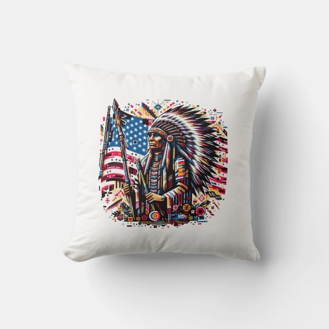 American g=Heritage dayThrow Pillow (Front)
