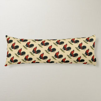 American Game BB Black Red Rooster Body Cushion