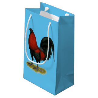 American Game BB Black Red Rooster Small Gift Bag