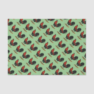 American Game BB Black Red Rooster Tissue Paper