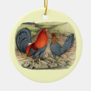 American Game Blue Reds Ceramic Tree Decoration