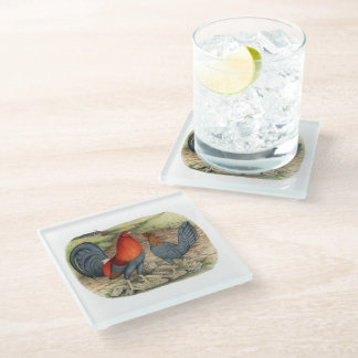 American Game Blue Reds Glass Coaster