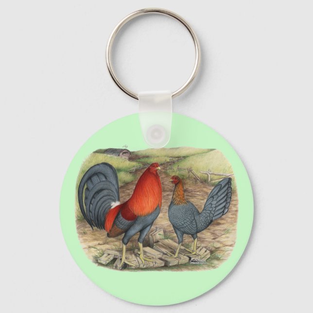American Game Blue Reds Key Ring (Front)