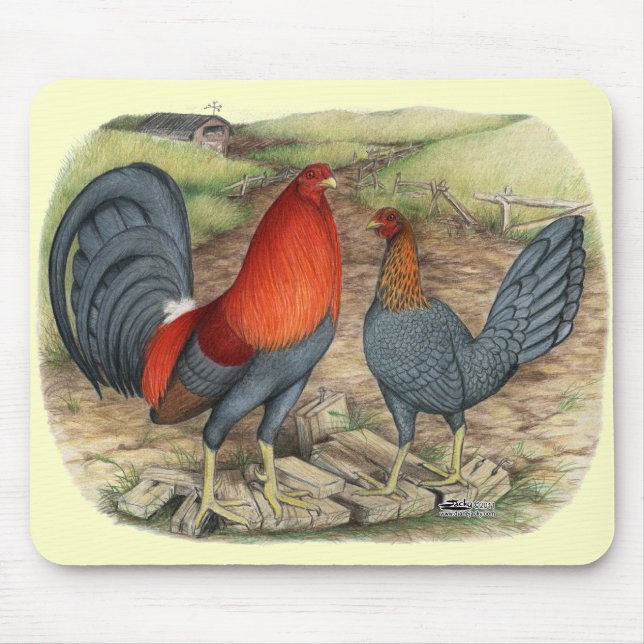 American Game Blue Reds Mouse Pad (Front)