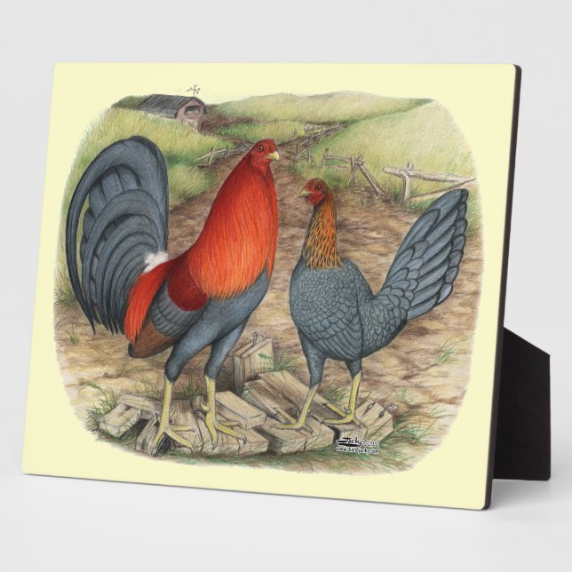 American Game Blue Reds Plaque (Side)