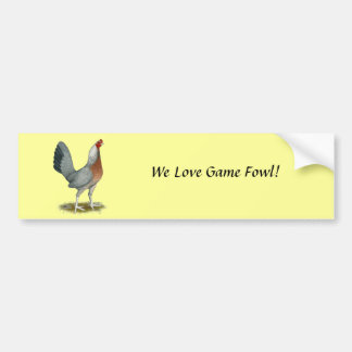American Game Hen Silver Blue Bumper Sticker