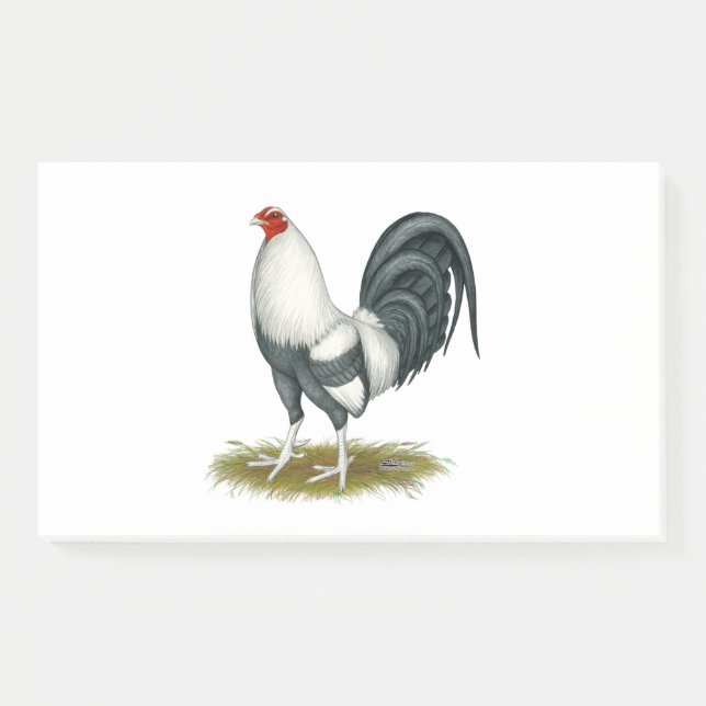 American Game Silver Blue Gamecock Post-it Notes (Front)