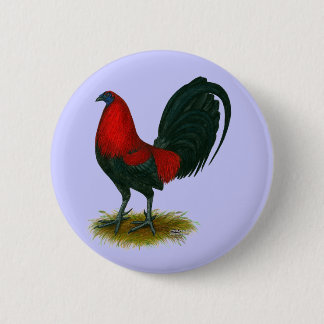 American Gamecock: Brown Red 6 Cm Round Badge