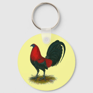 American Gamecock:  Brown Red Key Ring