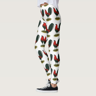 American Gamecock: Brown Red Leggings