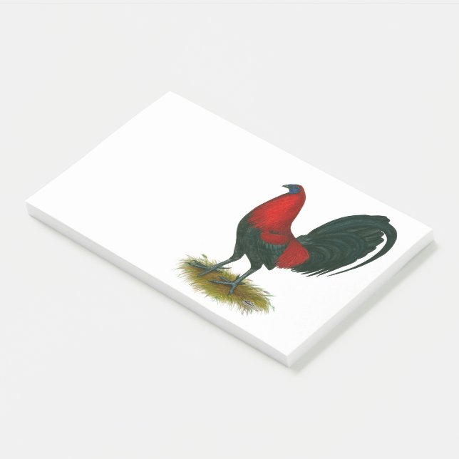 American Gamecock:  Brown Red Post-it Notes (Angled)