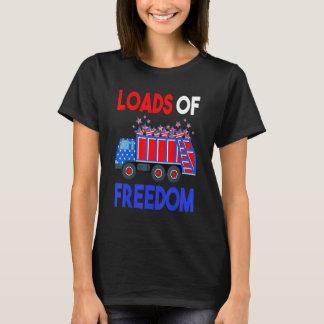 American Garbage Truck Patriotic Usa 4th Of July B T-Shirt