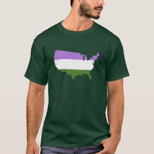American genderqueer pride map T-Shirt