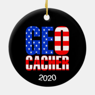 American Geocacher Ceramic Tree Decoration