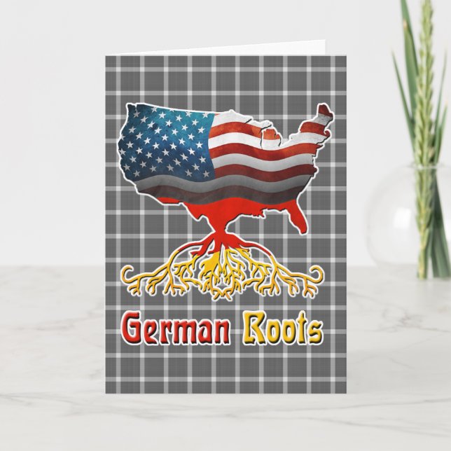 American German Roots Greetings Card (Front)