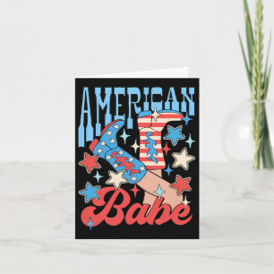 American Girl Bybe Cowboy Boots 4th Of July Women Card
