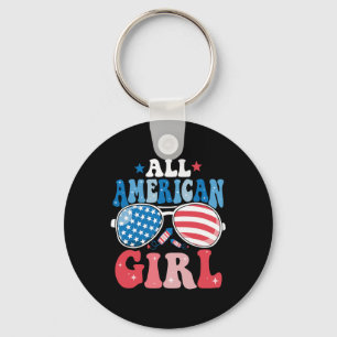 American Girl Sungles 4th Of July Family Matching Key Ring