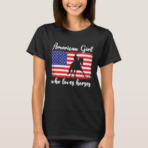 American Girl who loves eventing horses rider  5 T-Shirt