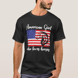 American girl who loves horses rider T-Shirt