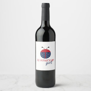American Girl Wine Label