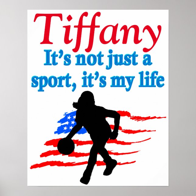 AMERICAN GIRLS BASKETBALL PERSONALIZED POSTER (Front)