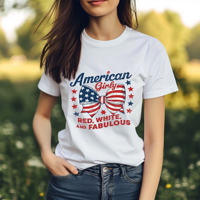 American Girly Red White and Fabulous T-Shirt (Creator Uploaded)