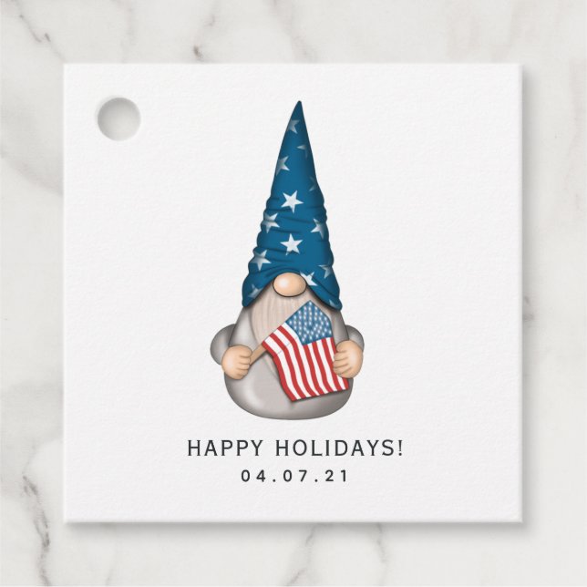 American Gnome Favour Tags (Front)