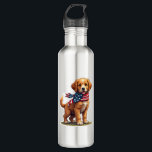 American Golden Puppy Vintage Patriotic Shirt 4 710 Ml Water Bottle<br><div class="desc">American Golden Puppy Vintage Patriotic Shirt 4</div>
