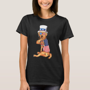 American Golden Retriever Dog Merica 4th Of July A T-Shirt