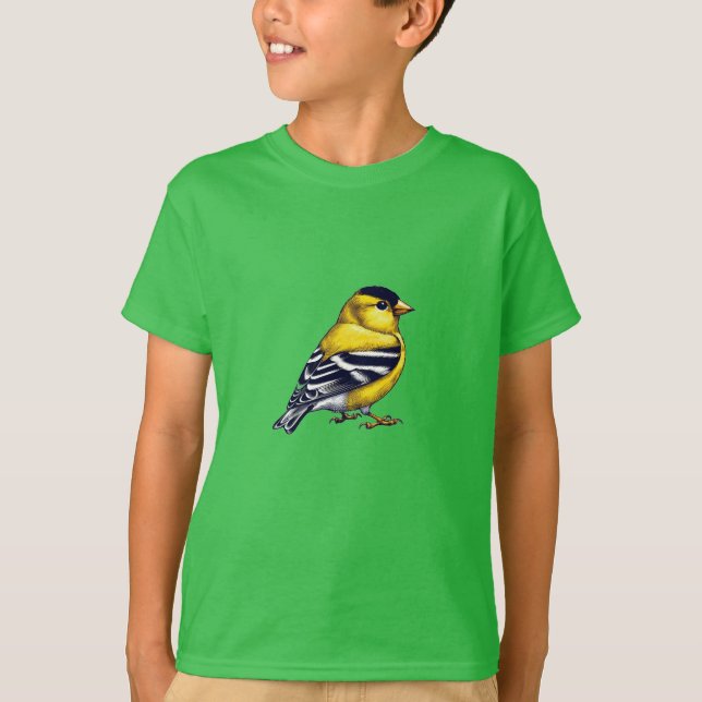 American Goldfinch bird Kids Basic T-Shirt (Front)