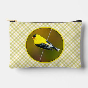 American Goldfinch Songbird Original Photograph Accessory Pouch