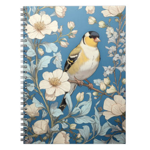 American Goldfinch William Morris Inspired Notebook