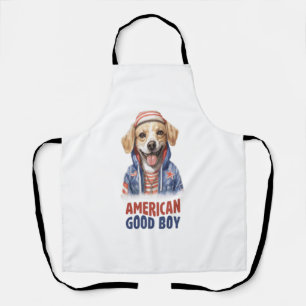 American GoodBoy Dog US Jacket 4th July  Apron