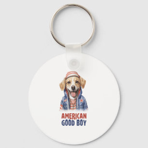 American GoodBoy Dog US Jacket th July Key Ring