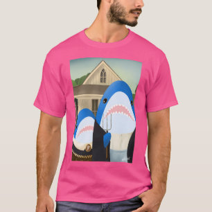 American Gothic Blahajshark Edition T-Shirt