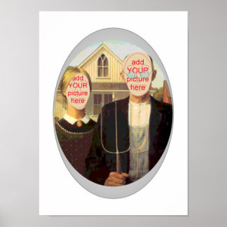 American Gothic Carnival Cutout Poster