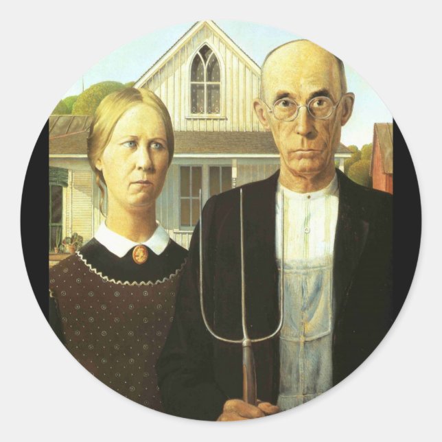 American Gothic Classic Round Sticker (Front)