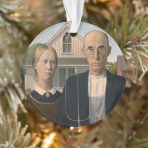 American Gothic: Country Life Poor Rural Farmer Ornament