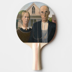 American Gothic: Country Life Poor Rural Farmer Ping Pong Paddle