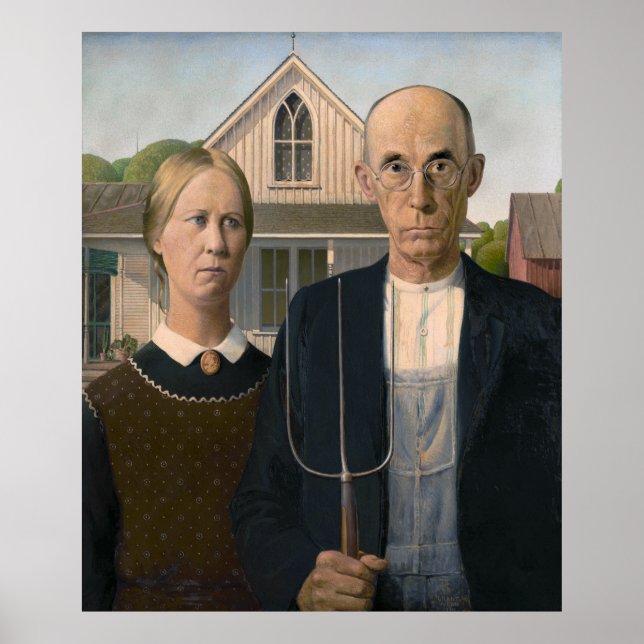 American Gothic: Country Life Poor Rural Farmer Poster (Front)