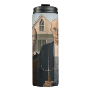 American Gothic: Country Life Poor Rural Farmer Thermal Tumbler