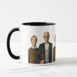 American Gothic couple  Mug