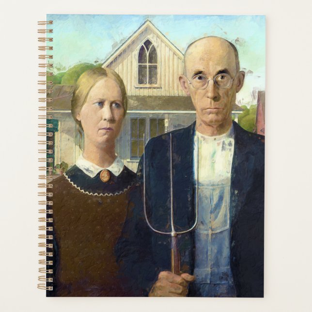 American Gothic Fine Art Oil Painting Masterpiece Planner (Front)