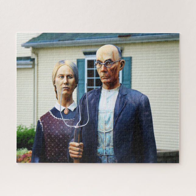 American Gothic Front Yard Jigsaw Puzzle (Horizontal)