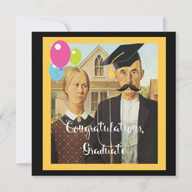 American Gothic Graduation Invitation (Front)