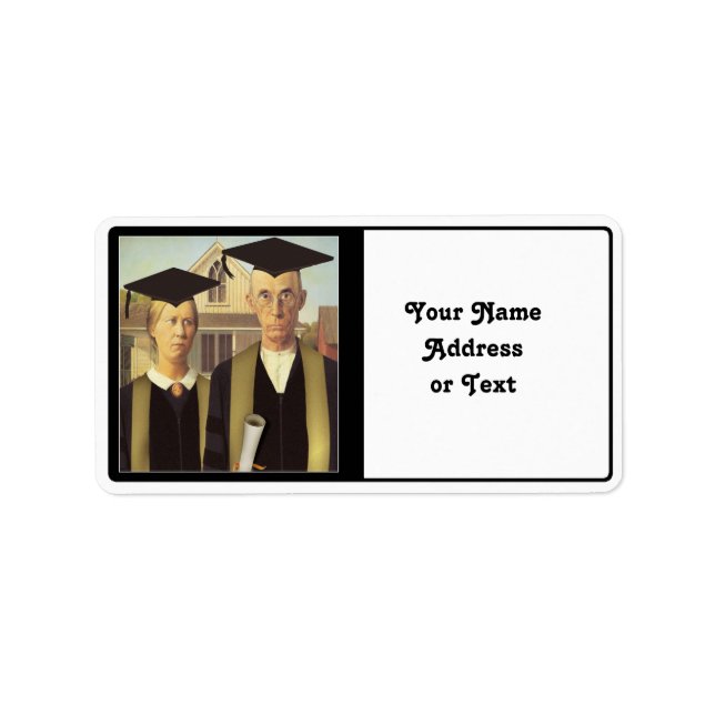 American Gothic Graduation Label (Front)