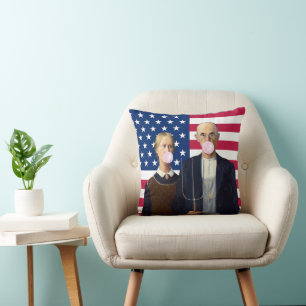 American Gothic Grant Wood    Cushion