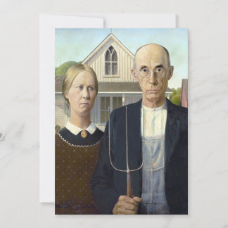 American Gothic - Grant Wood Fine Art Card