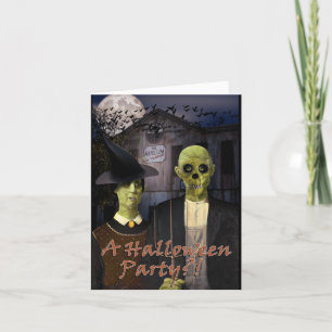 American Gothic Halloween Haunted House Invitation