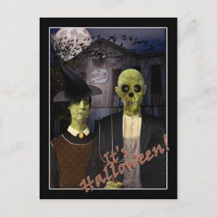 American Gothic Halloween Postcard